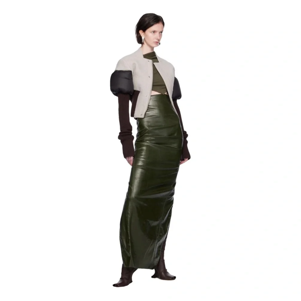 Rick Owens Dirt Pillar Denim Maxi Skirt, 38 - Picture 9 of 10